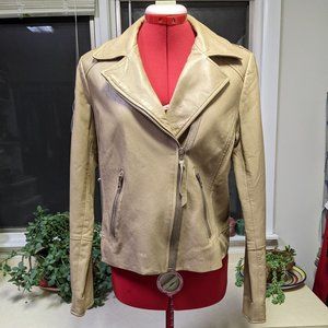 Tan genuine leather jacket